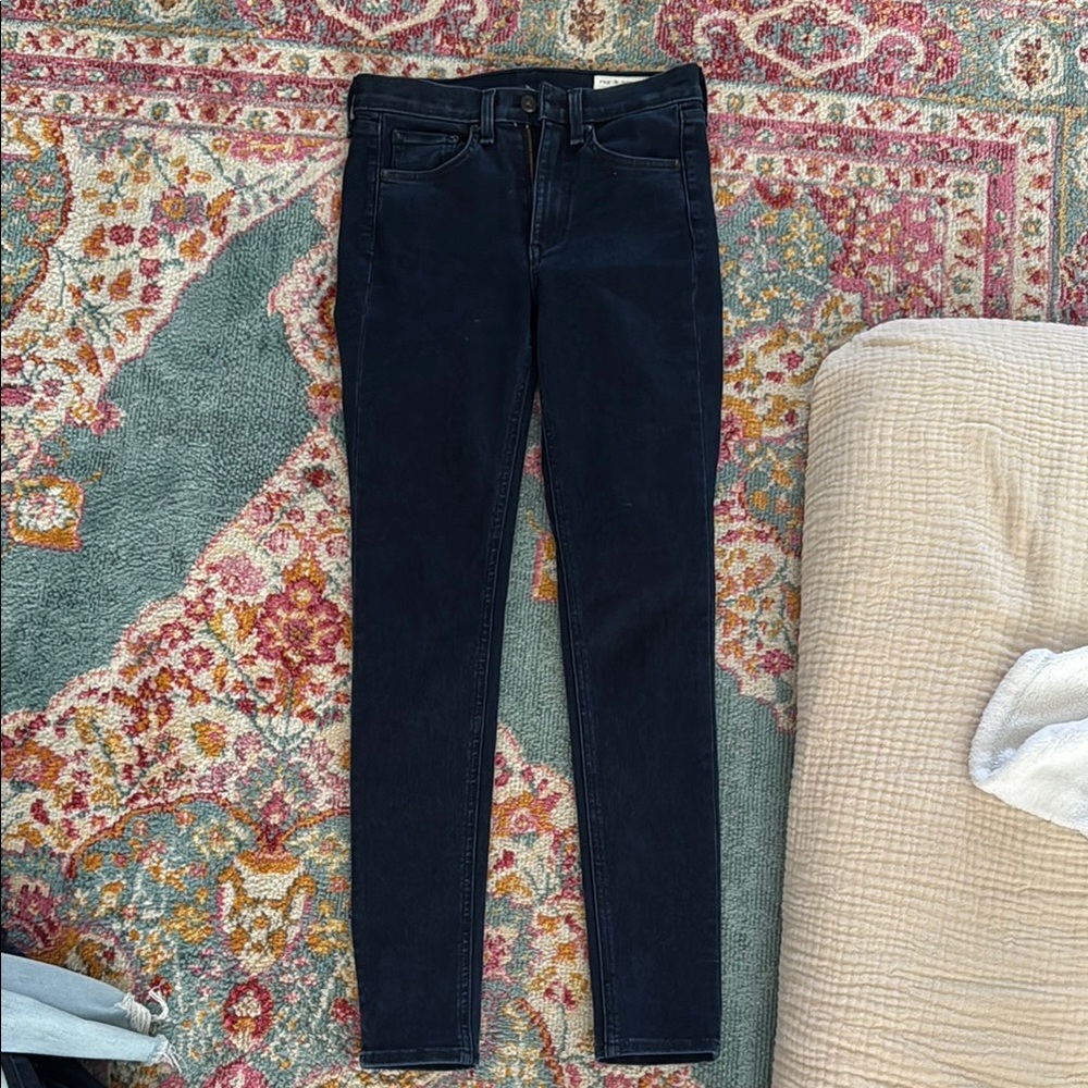 Rag & Bone Black Skinny Jeans Classic Fit